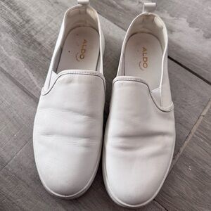 Aldo White Slip-On Sneakers